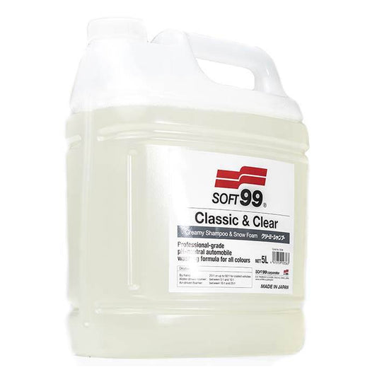 Soft99 Classic & Clear - Creamy Shampoo & Snow Foam 5L - Stancesupply