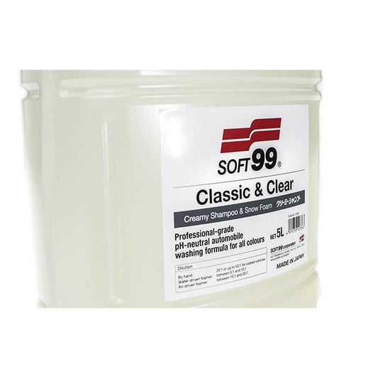 Soft99 Classic & Clear - Creamy Shampoo & Snow Foam 5L - Stancesupply